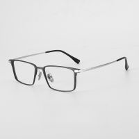 FIRADA Fashion Comfortable Glasses Vintage Square Pure Titanium Eyewear Business Prescription Eyeglasses Frame For Men 8003-C