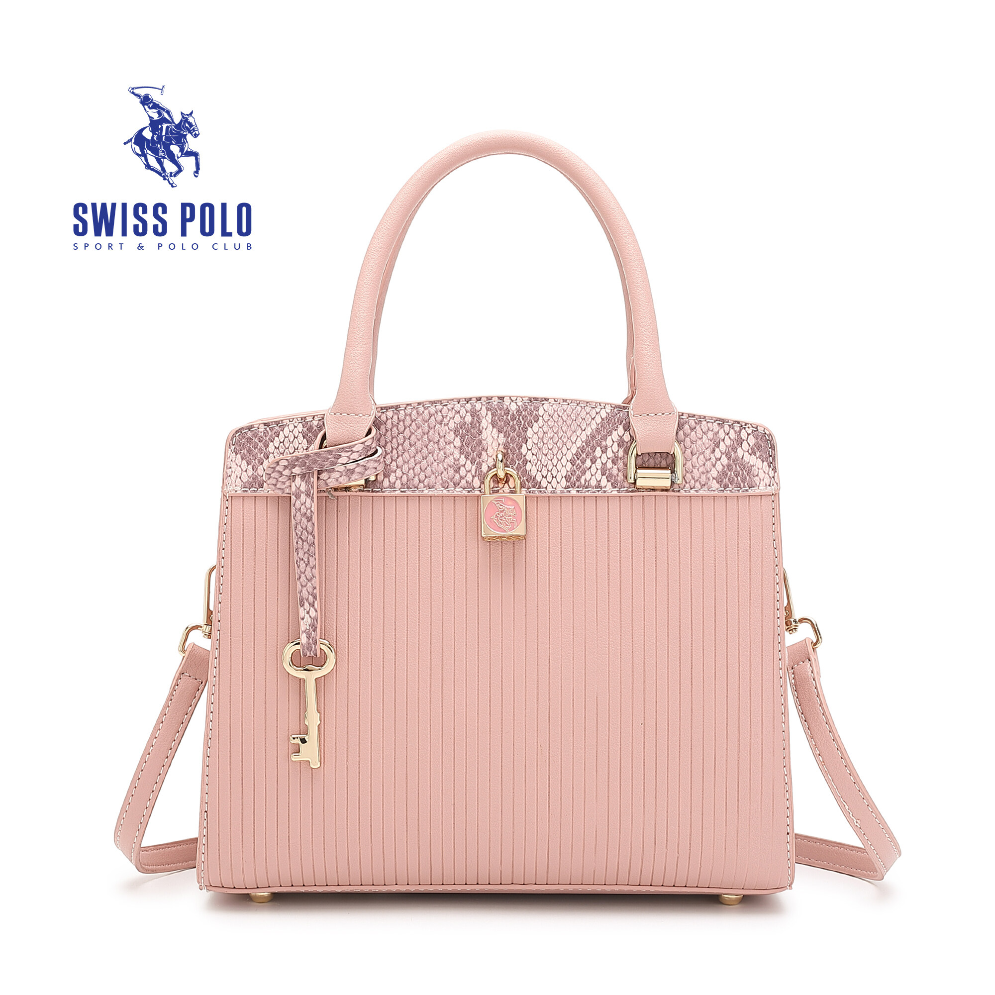 SWISS POLO Ladies Top Handle Sling Bag HHG 3175-3 PINK