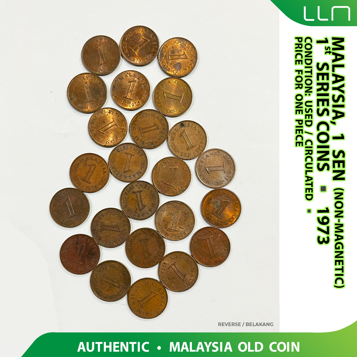 【OLD COIN】Malaysia 1973 1-Sen 1st Series (Price Per Piece)