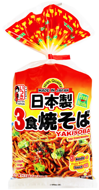 Japanese Itsuki Yakisoba noodle with Sauce 510g (3 servings ) (Exp ...