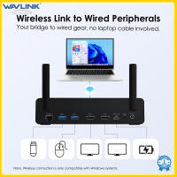 WAVLINK USB C Docking Station Dual Monitor 10-in-1 Wireless USB C Hub Adapter with 4K&1080P HDMI 100W PD Ethernet 3×USB for Windows Wireless Display(Dell/HP/Lenovo) & Wired for Mac