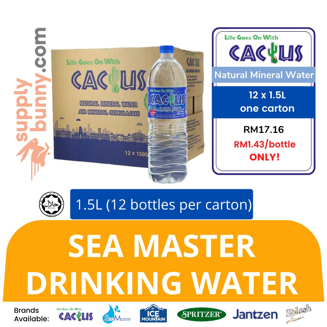 Cactus Mineral Water (1.5Litre X 12 bottles) (sold per carton) 矿泉水 PJ Grocer Air Minuman Cactus