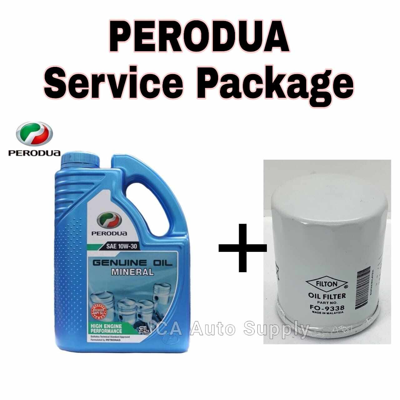 PERODUA Service Package - PERODUA SAE 10W30 Mineral Engine Oil 3L + Oil Filter