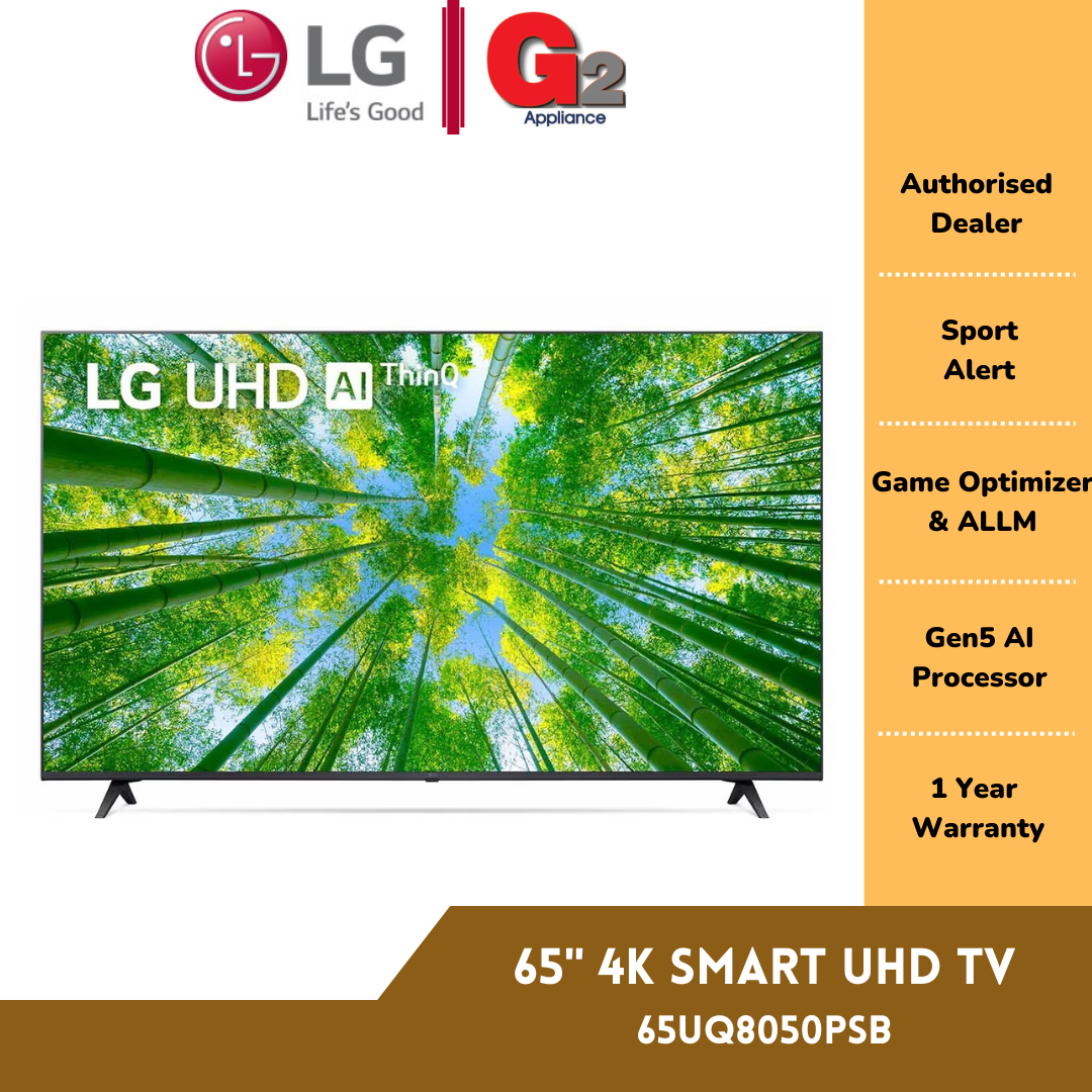 LG 65” 65UQ8050PSB Series 4K Smart UHD TV with AI ThinQ [READY STOCK]-LG WARRANTY MALAYSIA