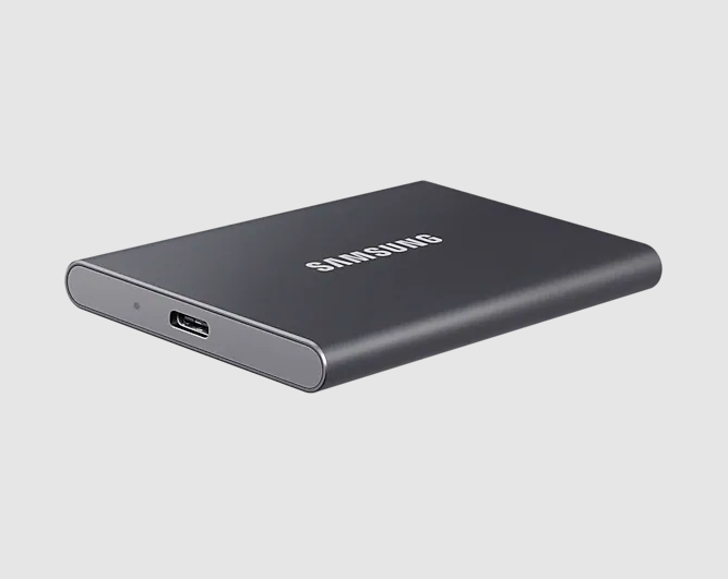 Samsung SSD Portable T7 USB 3.2 ( 500GB / 1TB / 2TB ) / Shock Resistant / Thermal Control / up to 1,050/1,000 MB/s / External