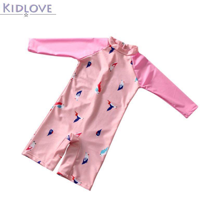 Giá bán Kidlove 1 Bộ Đồ Bơi Bé Gái Áo Liền Quần Hình Chim Dễ Thương Đồ Bơi Trẻ Em Dài Tay Chống Nắng Nhanh Khô