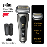 [Online Exclusive] Braun Series 9 PRO+ Electric Shaver for Men with PowerCase 9525s Noble Metal | Pencukur Misai | 剃须刀