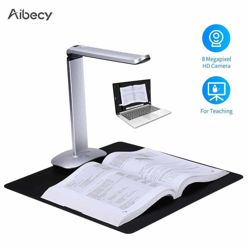 Aibecy F50A USB Document Camera Scanner 8 Mega-Pixel HD Camera A4 Capture Size with LED Light USB2.0 Expansion Ports Teaching Software for Teacher Classroom Online Course Distance Learning Education (Standard)