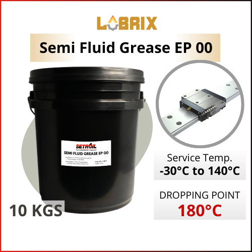 LUBRIX Setroil Semi Fluid Grease EP 00 10 KGS Chain Lube Grease Bearing