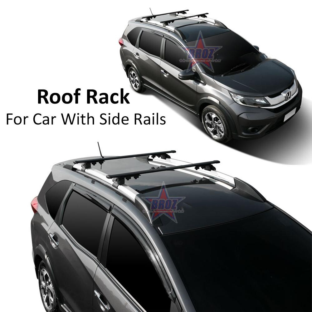 Broz Paired Universal Roof Rack For Car That Have Side Rails Auto Portable Roof Carrier Outdoor Top Holder Luggage Carrier 1cm Cross Bar Roof Bar Rak Bumbung Rak Bagasi Kereta New Pgmall