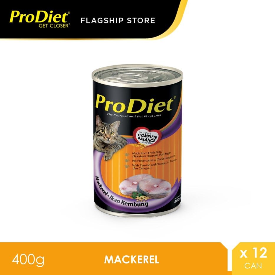 ProDiet 400G Mackerel Wet Cat Food X 12 Cans