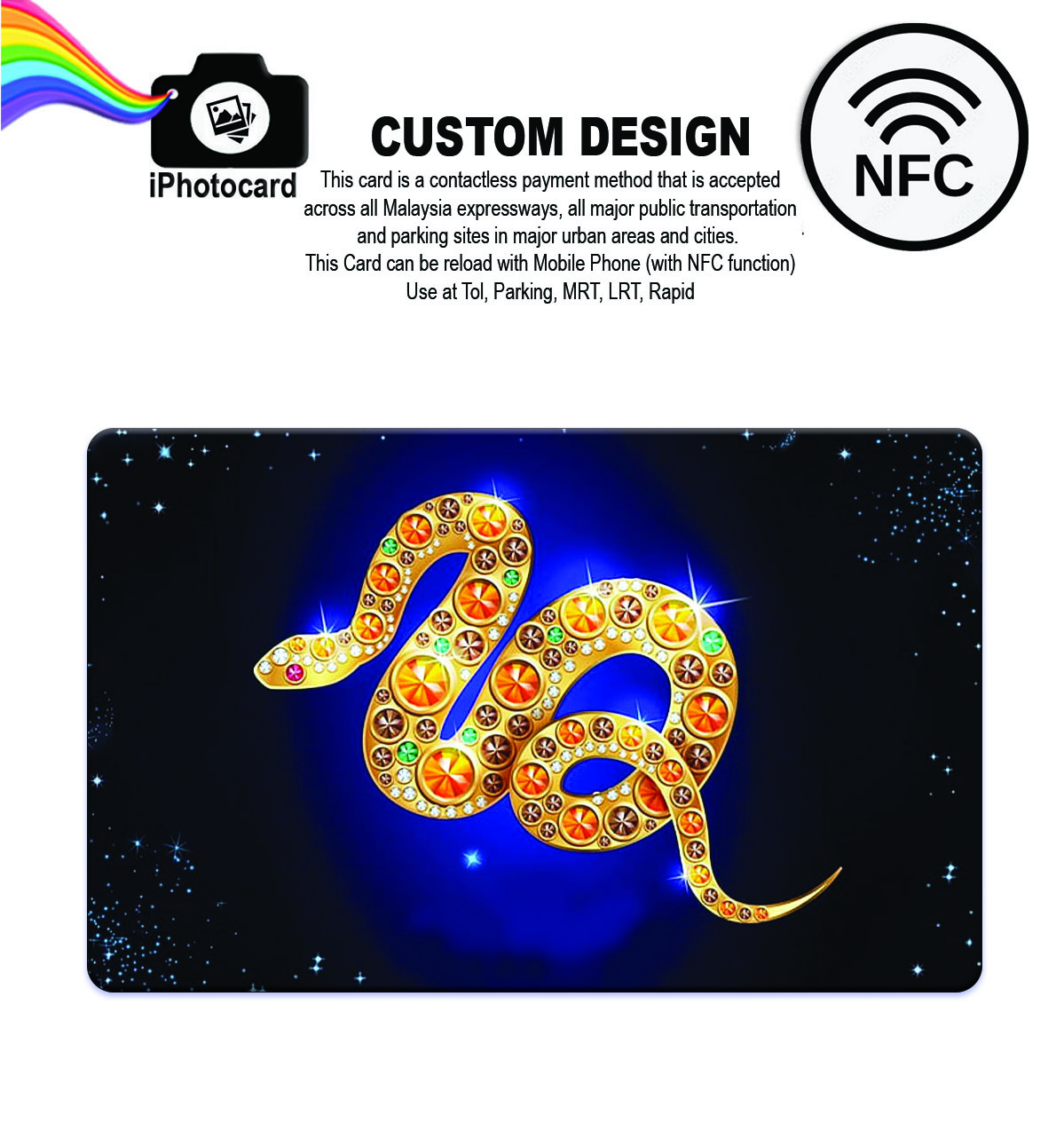 Touch n Go Card NFC TNG - ZODIAC - SNAKE SIGN - Card with NFC function