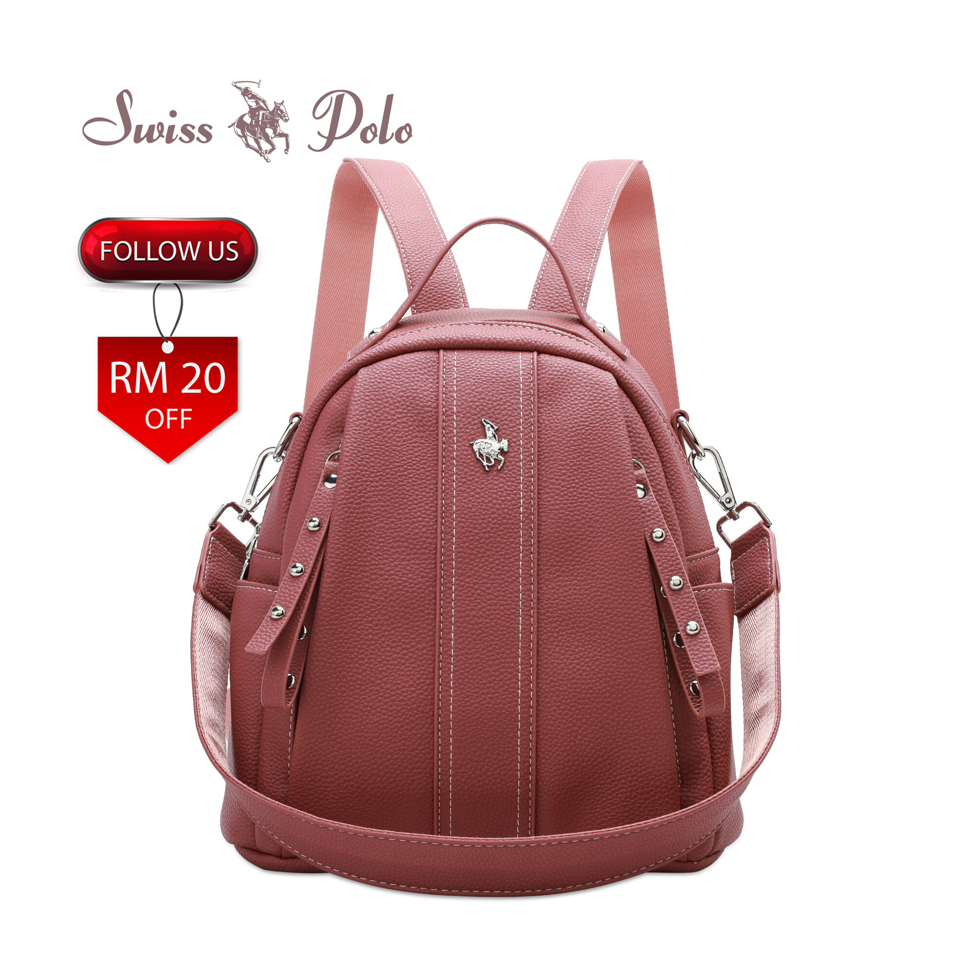 SWISS POLO Ladies Backpack HEM 7573-3 PINK