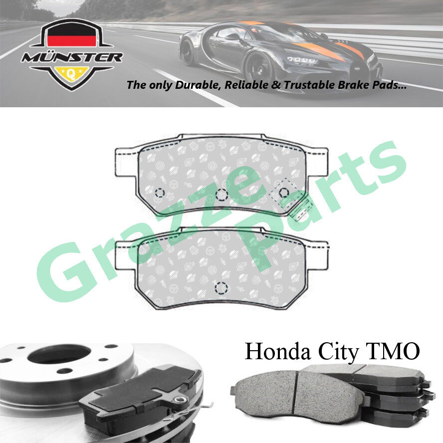 Münster Disc Brake Pad Rear for Honda City (5th Gen) TMO (GM2 3) 1.5 i-VTEC 2008-2013 L15A7