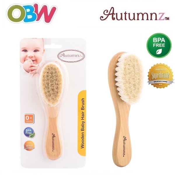 Autumnz Wooden Baby Hair Brush