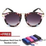 Chosera Brand Unisex Retro Aluminum Sunglasses Polarized Lens Vintage Eyewear Accessories Sun Glasses For Men/Women - Flower