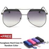 Cogary Brand Unisex Retro Aluminum Sunglasses Polarized Lens Vintage Eyewear Accessories Sun Glasses For Men/Women (Half Grey)
