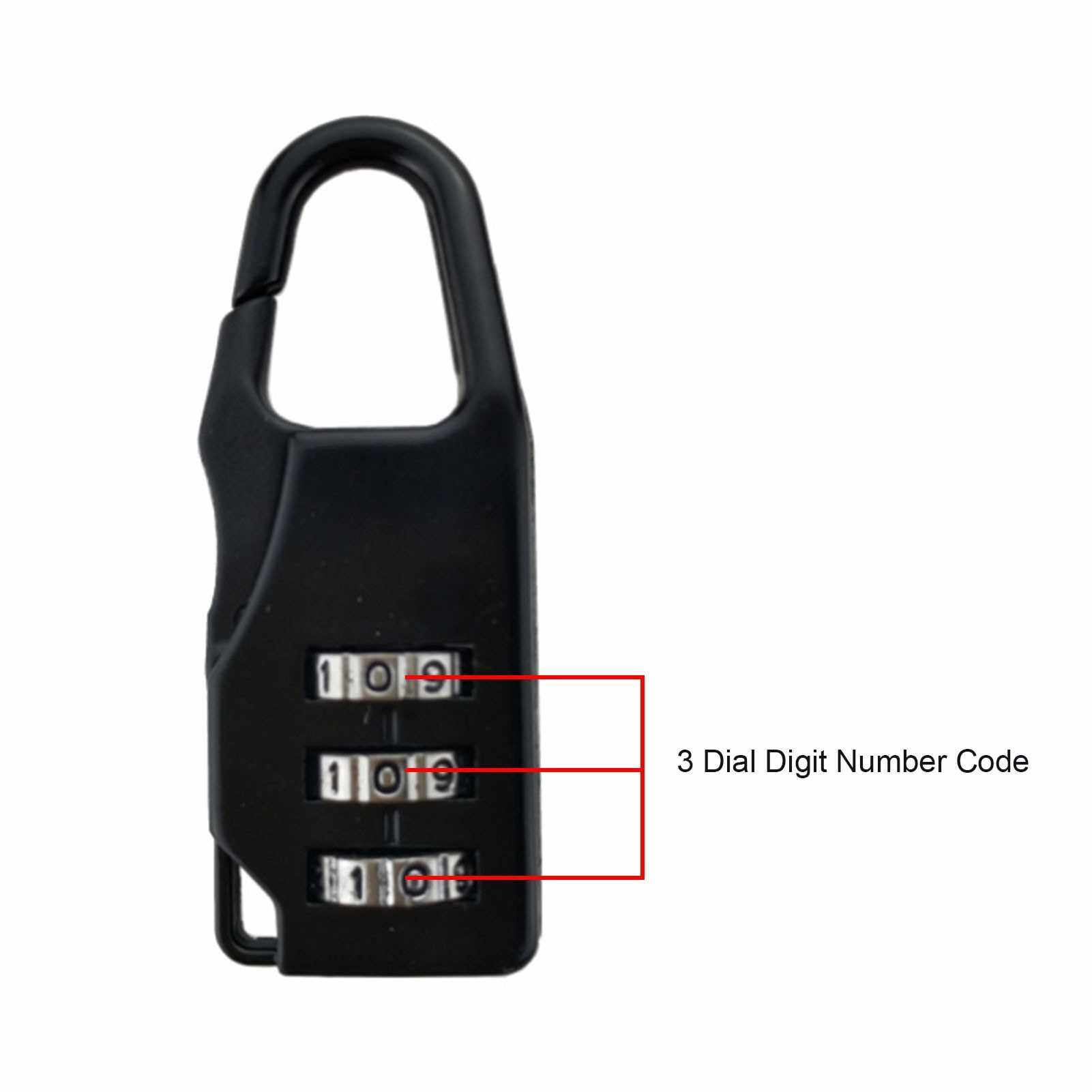 BEST SELLER 3 Dial Digit Number Code Password Combination Padlock Travel Security Safe Lock (Silver)