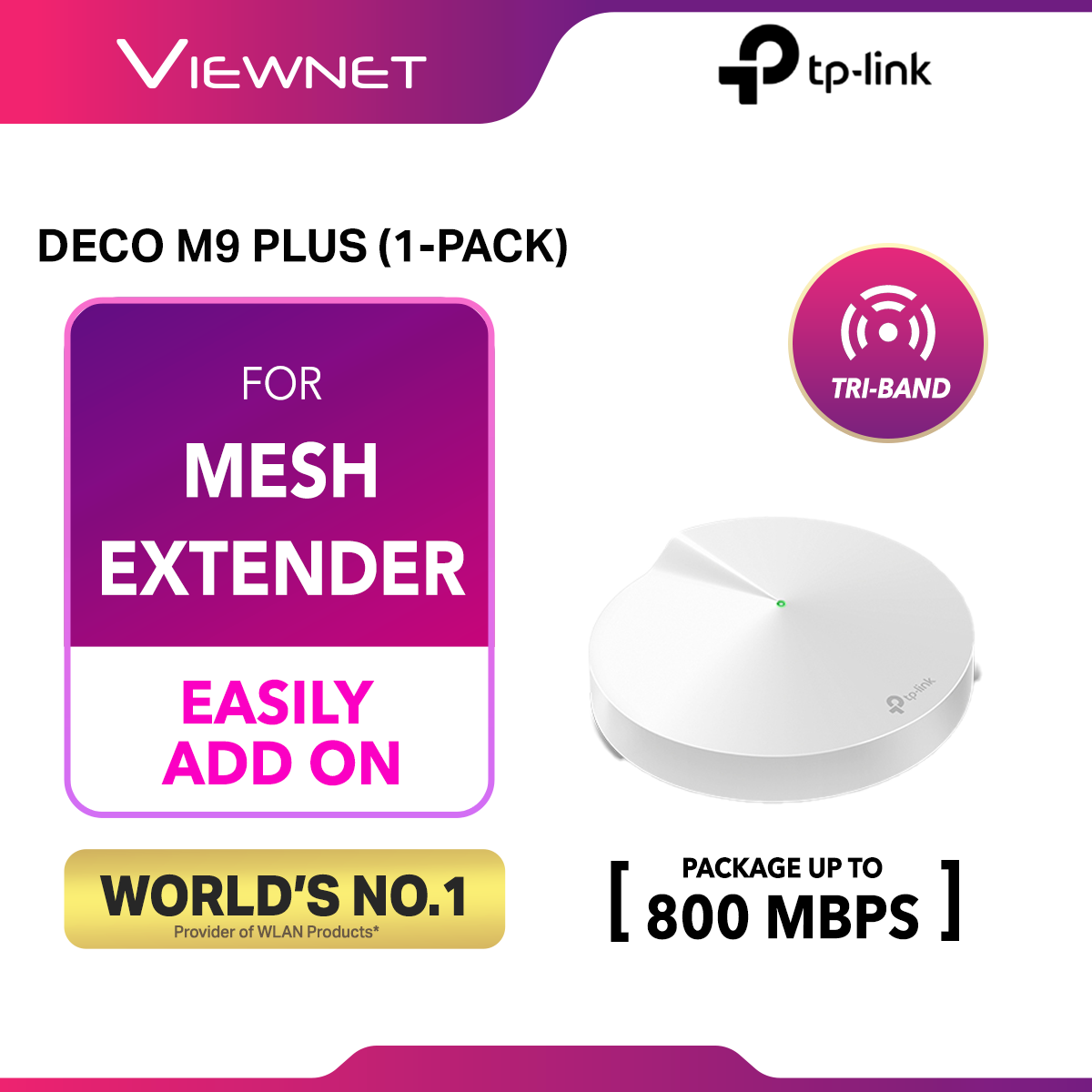 Tp-Link Deco M9 Plus (1-Pack) - AC2200 Mesh Router