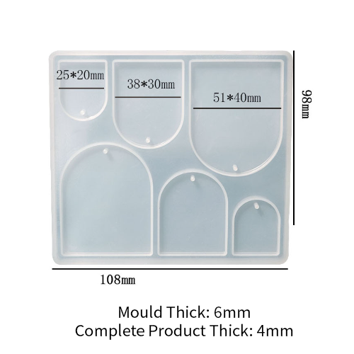 11 Types Earring Pendant Silicone Mold Reusable Geometric Keychain Epoxy Resin Mould for DIY Earrings Necklace Charms