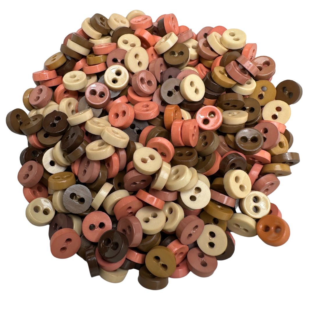 100 pcs tiny buttons small buttons doll buttons size 6 mm assorted colors
