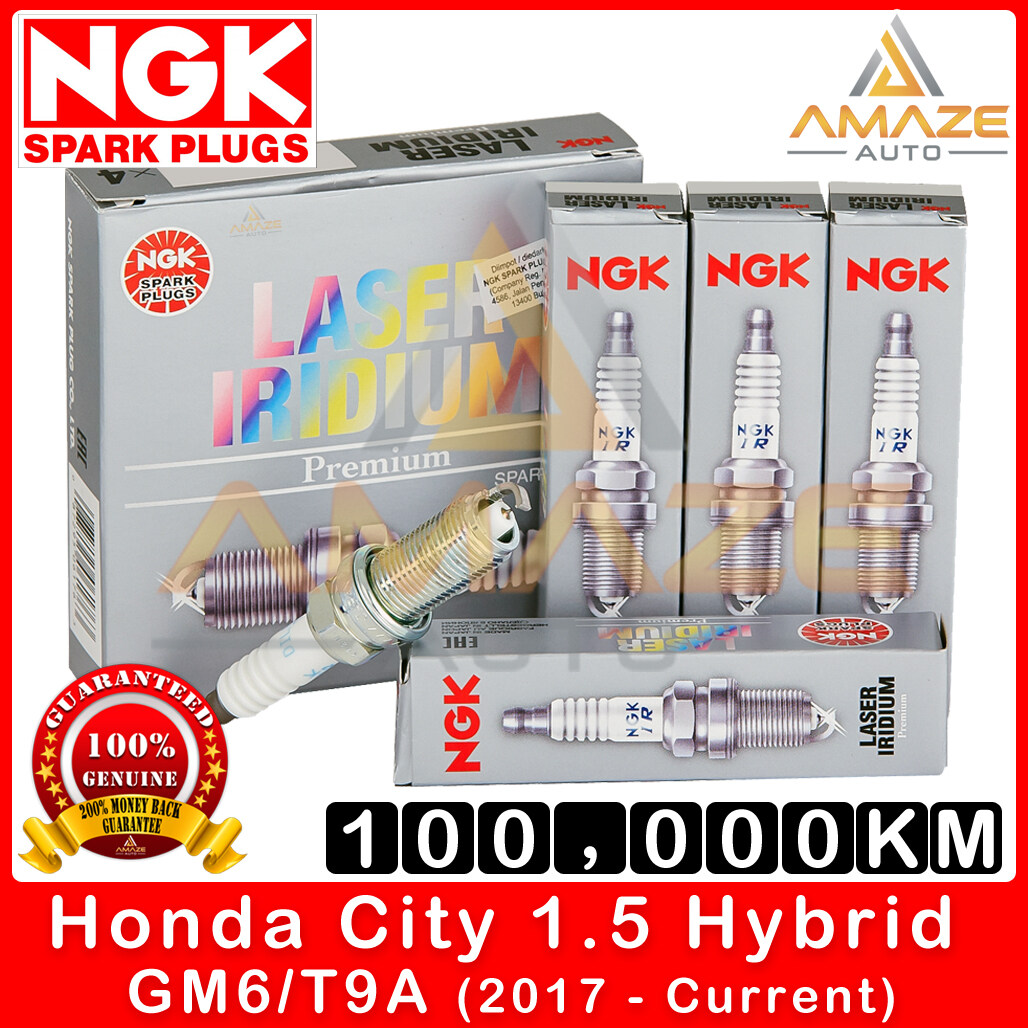 NGK Laser Iridium Spark Plug for Honda City 1.5 Hybrid GM6/ GM9/ T9A (2017 - 2020) - Long life spark plug 100,000KM [Amaze Autoparts] (12290-5RO-0030)