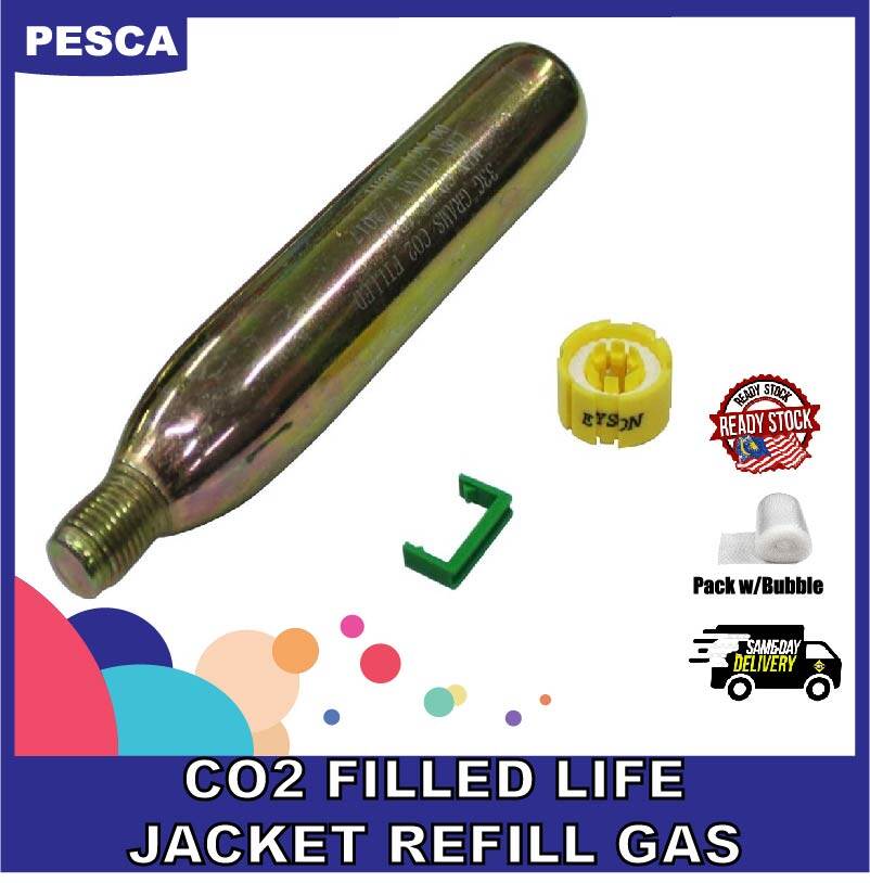 PESCA - CO2 Filled Life Jacket Refill Gas for Auto Inflatable Life Jacket READY STOCK