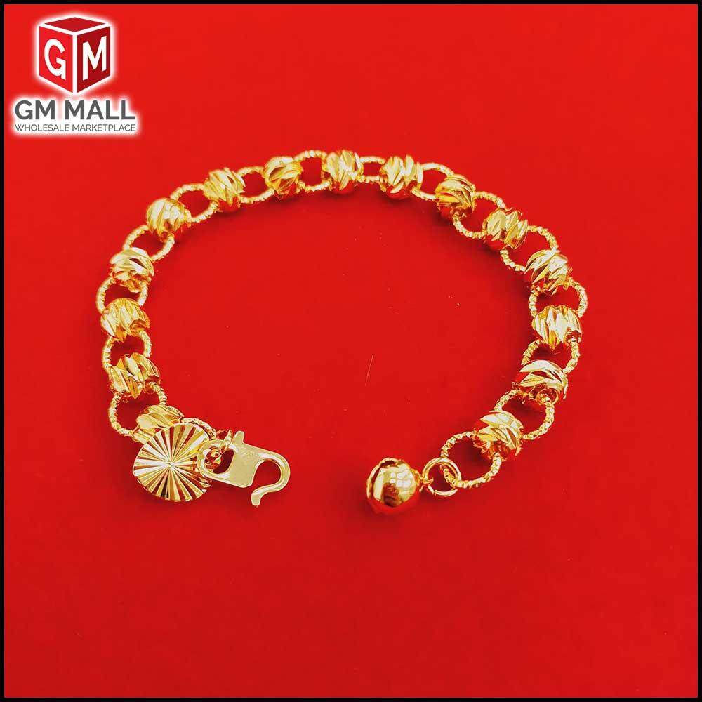 Emas Korea Jewellery Gelang Tangan Bulat Sabit Kikir Gold Plated Ek 2041 6 19 Cm Gold New Pgmall