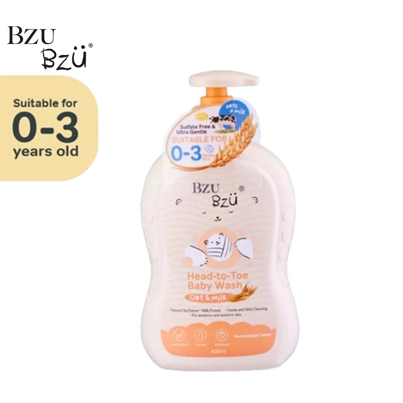 BZU BZU Baby Head to Toe Wash / Kids Shampoo / Cooling Lotion / Cooling Powder / Disney Cuties Baby Head To Toe Tear Free Baby Wash Shampoo 750ml Baby Melody
