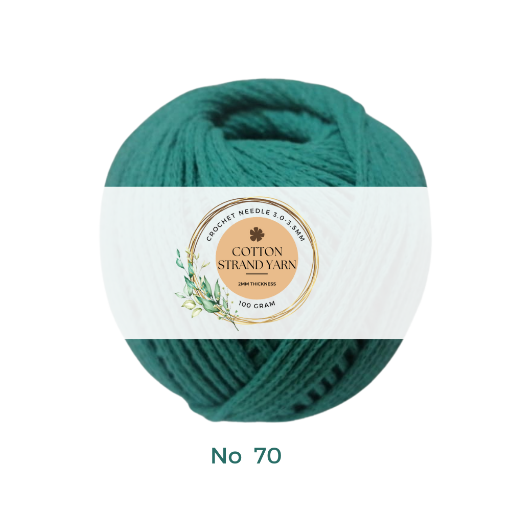 42 Color 100g 2mm Cotton Strand Yarn Hollow Cotton Yarn Benang Crochet Knitting