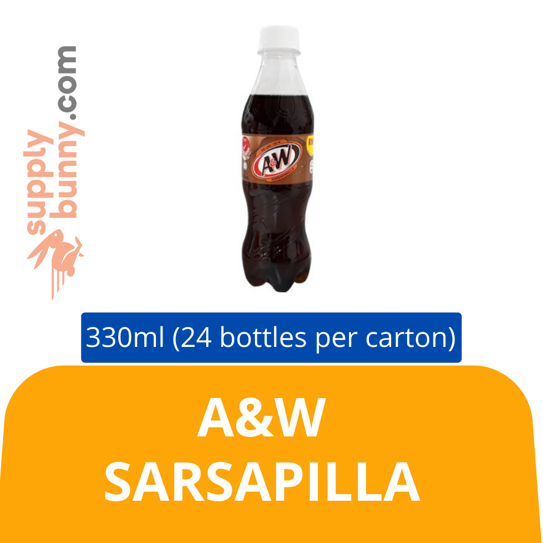 A&W Sarsapilla PB RM1.00 ( 330ml X 24 bottles) (sold per carton) 根汁汽水 PJ Grocer Botol Kecil A&W Sarsapilla