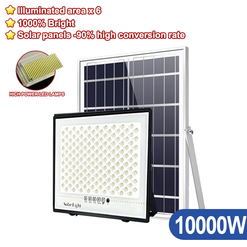KIDDLES Solar Flood Light 100000W Outdoor Waterproof LED with Remote Control Fast Charging 5-Meter Wire 5-Year Warranty - COD 7-Day Return