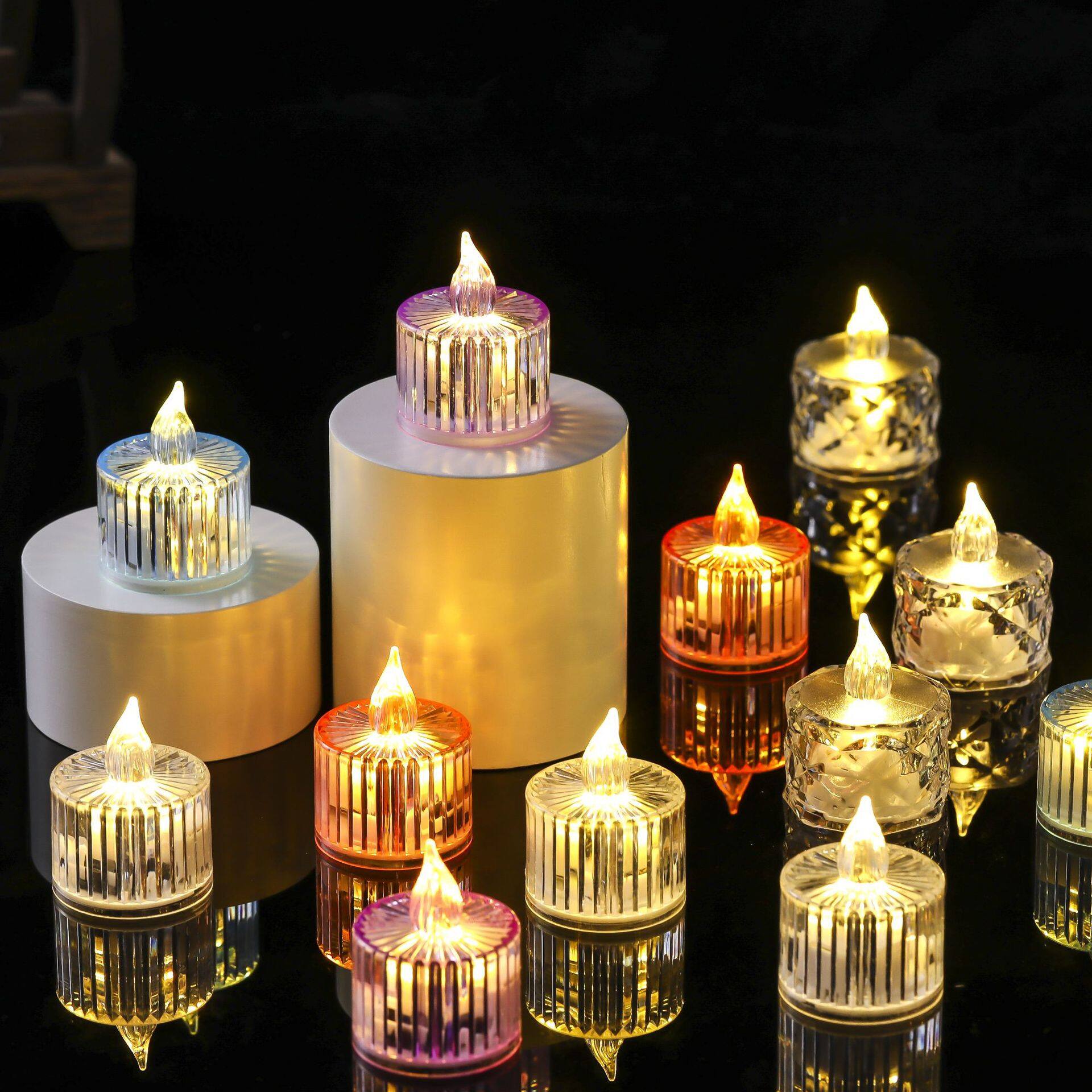 [Shirleylife] 5 Chiếc Đèn LED Nến Điện Tử Đèn Mini Nhấp Nháy Không Lửa Trang Trí Nhà Cửa Đêm Giáng Sinh Đồ Trang Trí Cầu Hôn Tỏ Tình Sinh Nhật