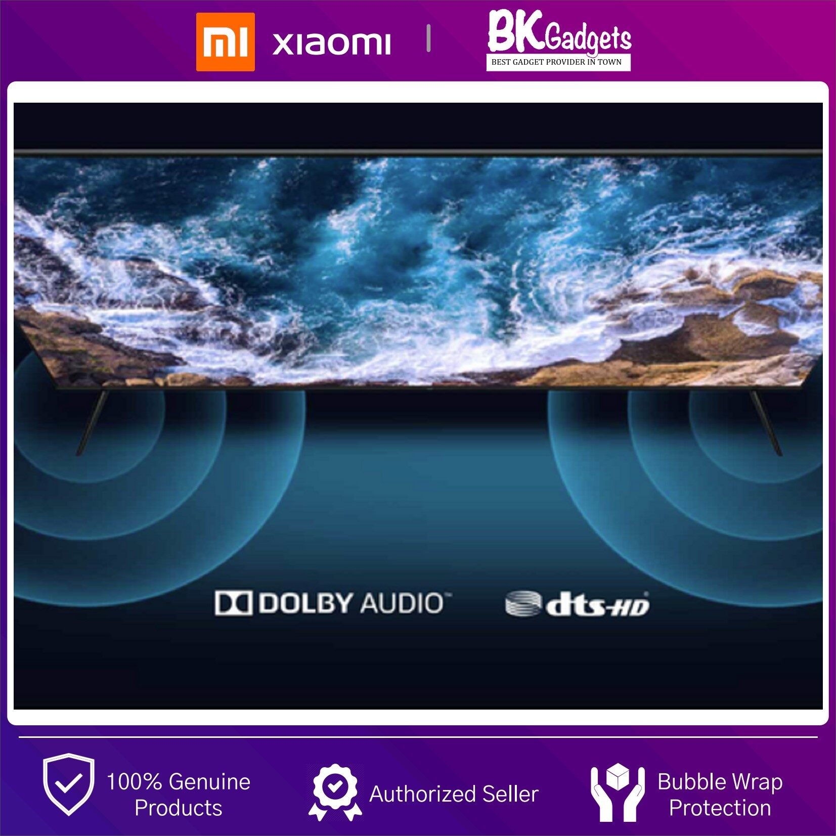 XiaoMi LED Smart TV E65X 65" 4K Ultra HD [ Chinese Version ] - Dolby Audio | DTS HD | 60Hz | 1 Year Malaysia Warranty