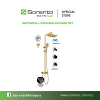 SORENTO Waterfall EXPOSED MIXER SHOWER SET Solid brass material  SRTWT6232-gm hot & cold water rain shower hand shower