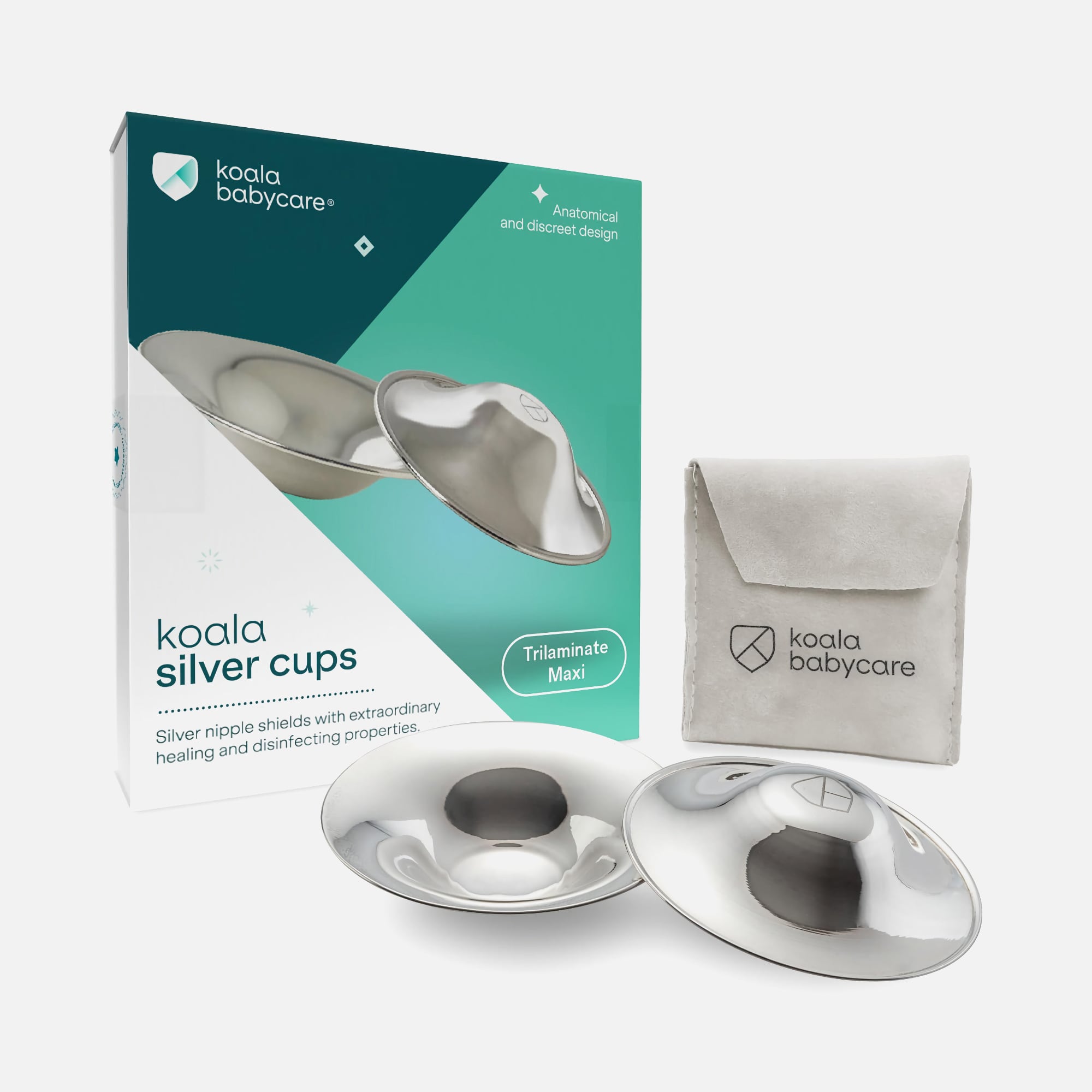 Koala Babycare Koala Silver Cups | Breastfeeding Sore Crack Nipple Shield Cover Care Cream Protector Maternity Gift Barang Ibu Mengandung Bersalin