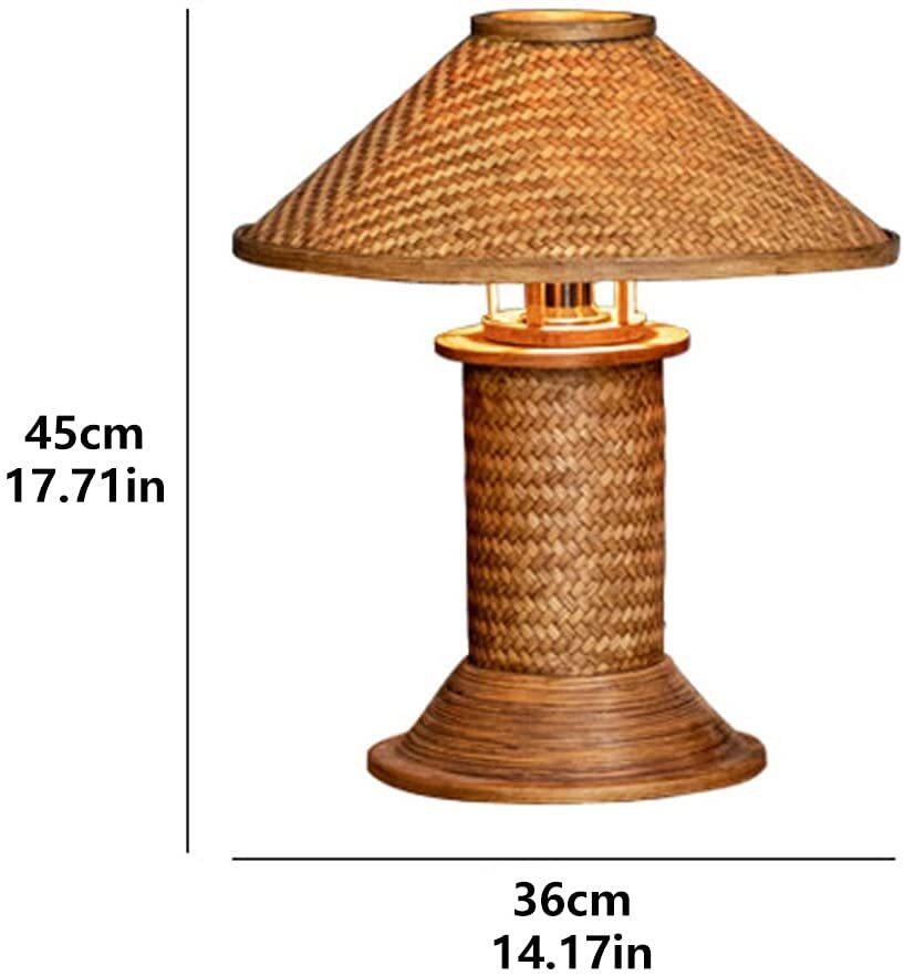 Japanese Rattan Table Lamp Bedroom Bedside Lamp Small Table Lamp Lamp Shade Night Light Study Room Baby Room Lamp Home Decoration Lamps