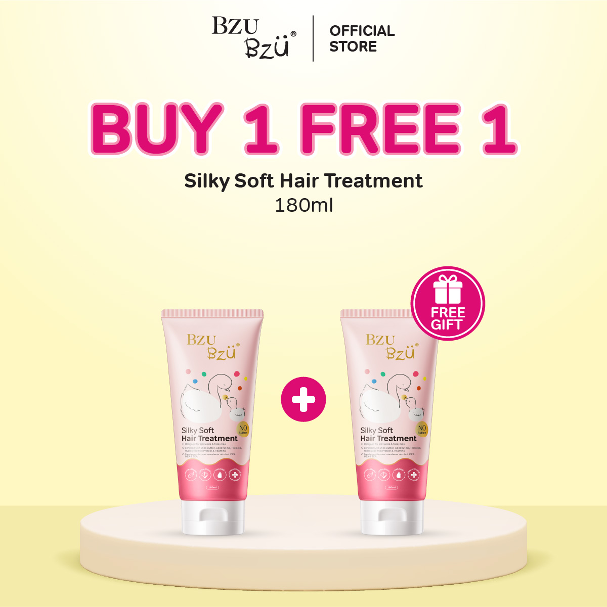 [Buy 1 Free 1] BZU BZU Silky Soft Kids Hair Treatment (180ml)