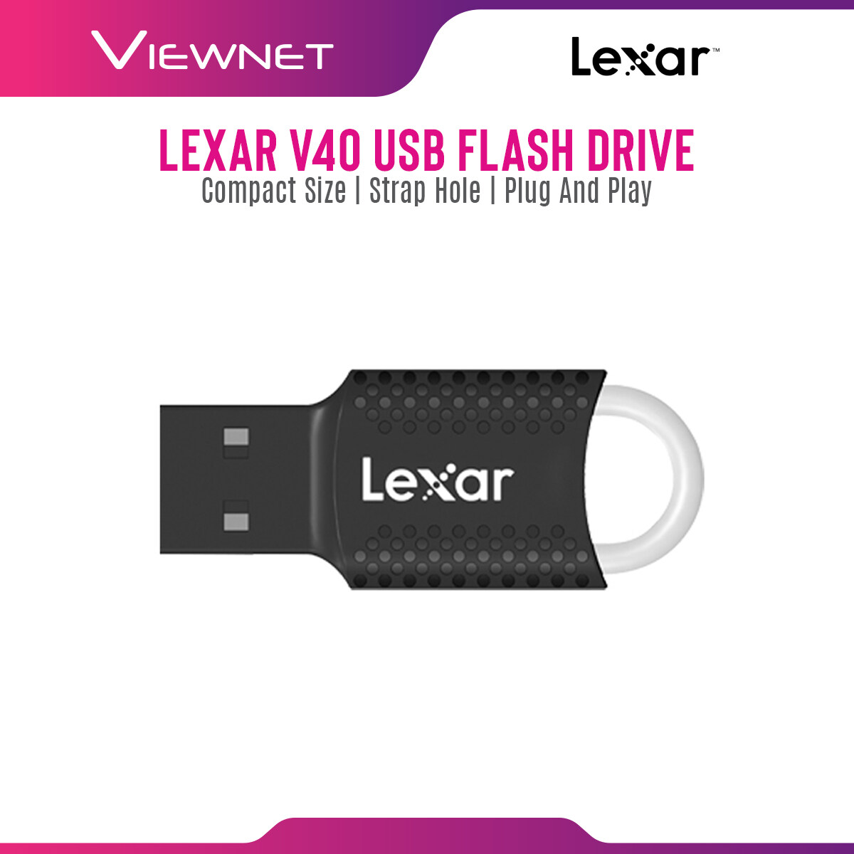 Lexar Jumpdrive V40 (16GB / 32GB / 64GB) with USB2.0 Connection, Plug and Play