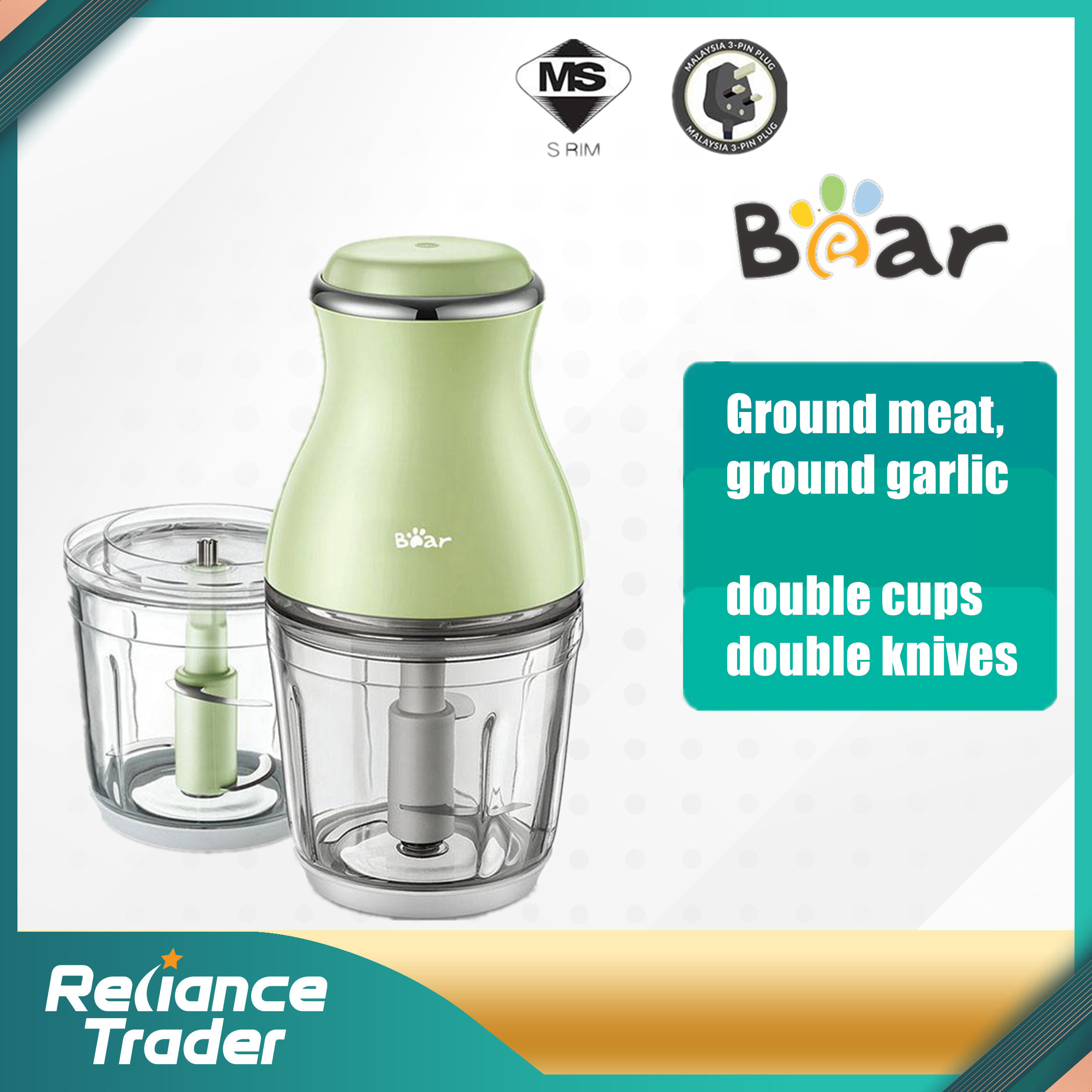 Bear Baby Food Chopper 1.2L BBC2-G12L