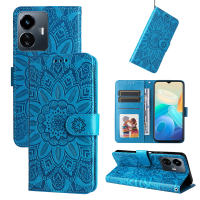 Thinmon for OPPO A77S 4G/A57 4G/A77 4G/A57S 4G/A77 5G/Realme Narzo 50 5G Retro Embossed Magnetic Flip Phone Case Wallet with Card Slot Case