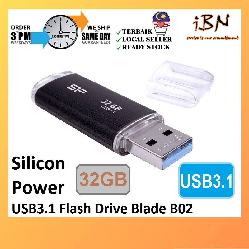 Silicon Power Blade B02 32GB USB 3.0 / 3.1 Flash Drive Pendrive