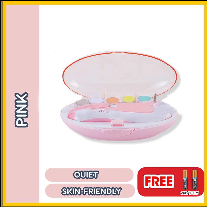 Pemangkas kuku elektrik Electric baby nail trimmer stop when you touch the meat baby wont resist Nail clipper free 6 grinding heads Nail cutter set full set Baby nail clipper Manicure pedicure full set Nails set full set electric nail trimmer 指甲剪