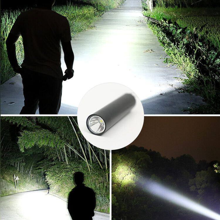 Đèn led mạnh đèn pin cầm tay mini usb đèn chiếu sáng ngoài trời tầm xa gia dụng siêu sáng có thể sạc lại