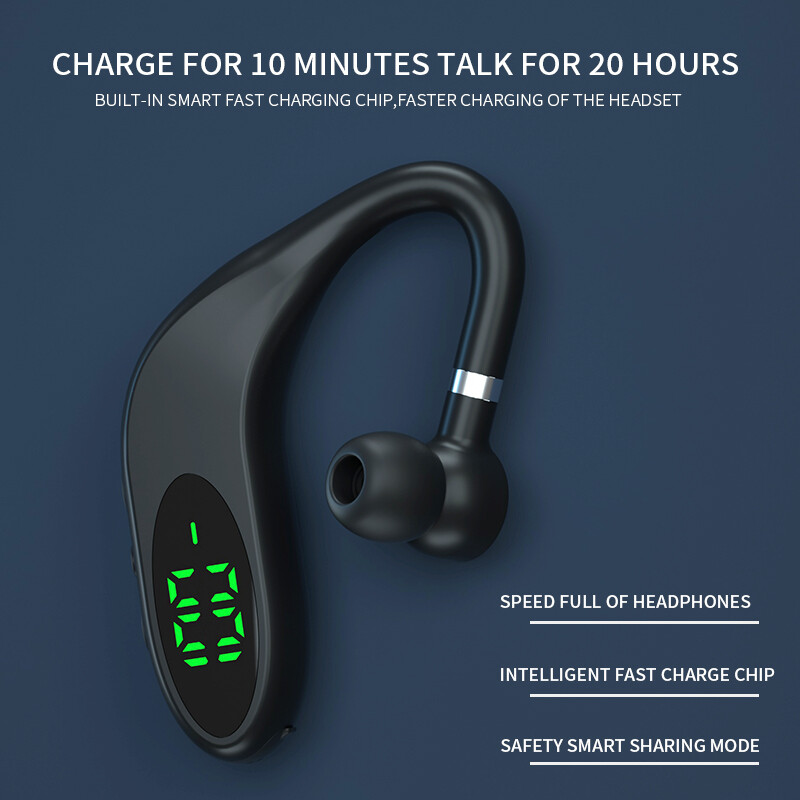 Tai Nghe V10 Tai Nghe Bluetooth 5.0 Hiển Thị Kỹ Thuật Số Tai Nghe Không Dây Rảnh Tay Dài 365 Ngày Tai Nghe Công Sở Tai Nghe Thể Thao Gọi Ổ Đĩa Có Mic Cho IOS Samsung Xiaomi Huawei