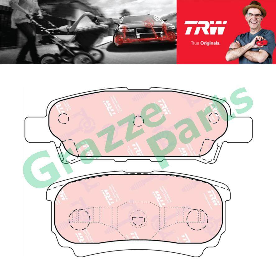 TRW Brake Pad Rear for GDB3341 - Proton Inspira 1.8 2.0 CY3S CY4S