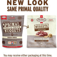 Primal Freeze Dried Raw Dog Food Nuggets Venison Complete & Balanced Meal Also Use As Topper or Treat Premium Healthy High Protein Raw Dog Food