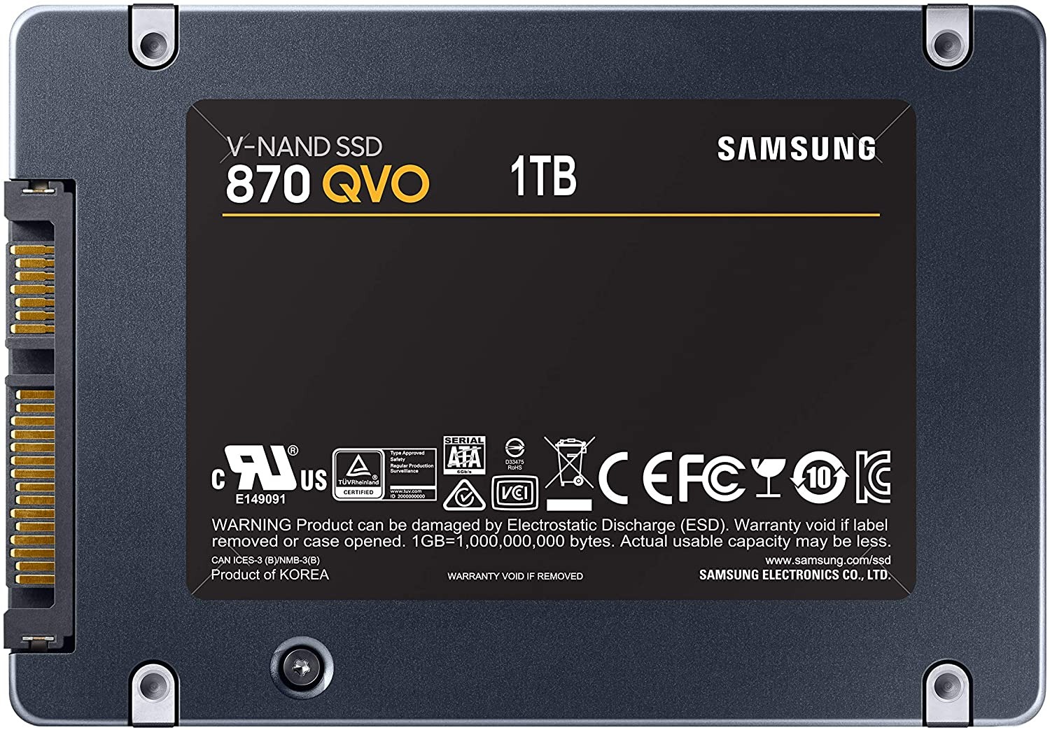 Samsung 870 QVO 2.5” SATA III Internal SSD utilizes