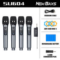 NEW BAXS [Upgraded charging version] SU601/SU602 UHF wireless microphone 5V charging free rechargeable battery Plug and Play 6.5MM 50M reception distance 700mhz home singing equipment
