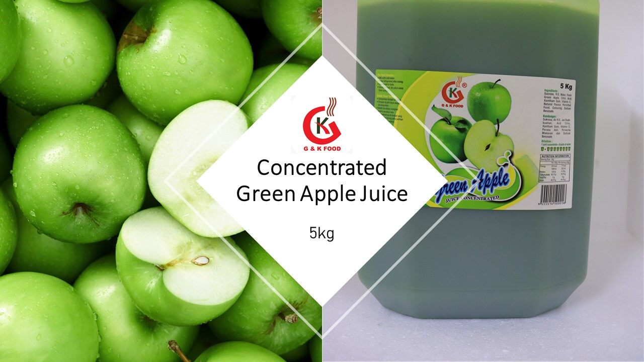 [100% JAKIM HALAL] 5KG Concentrated Green Apple Juice
